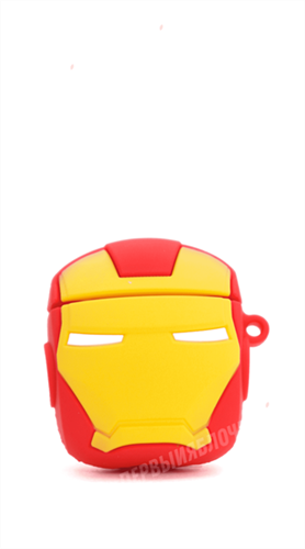 Защитный чехол для AirPods, силиконовый, IRON MAN Mark II объёмный с кольцом - фото 10563