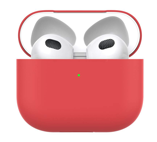 Защитный чехол для AirPods 3, силиконовый Deppa, красный - фото 22811