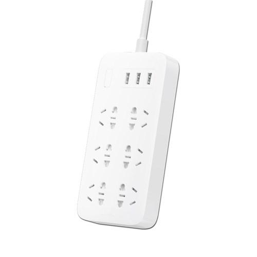 Удлинитель Xiaomi Mi Power Strip (6 розеток+3 USB, белый) [CXB6-1QM] - фото 75217