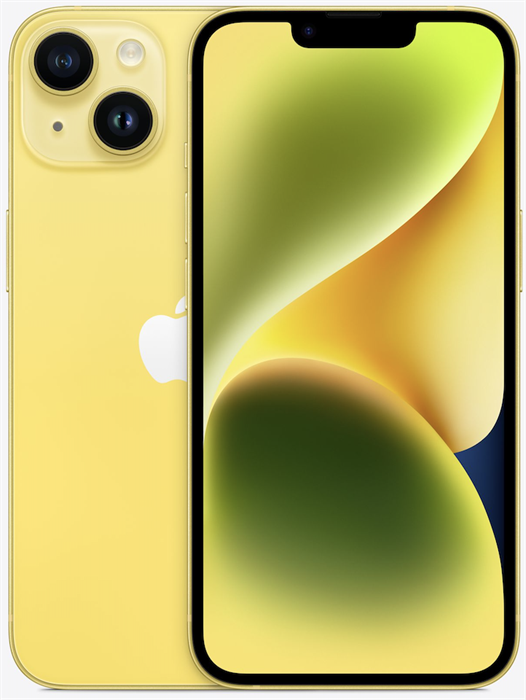 Смартфон iPhone 14 256GB Yellow, желтый (MR3R3 / MR3G3) - фото 75437