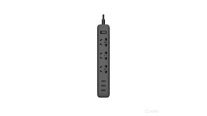 Удлинитель Xiaomi Mi Power Strip (3 розетки+3 USB, черный) [XMCXB01QM] - фото 75713