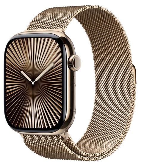 Умные часы Watch S10 42mm Gold Titanium Case with Gold Milanese Loop - фото 76330