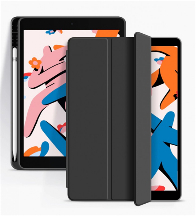 Чехол для iPad 10.2 Gurdini c кармашком для Apple Pencil, черный 4665299808154 - фото 77788