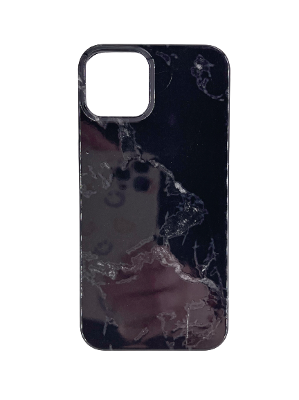 Чехол для iPhone 13 Pro ARU, силиконовый, мрамор, черный 4665299807557 - фото 77884