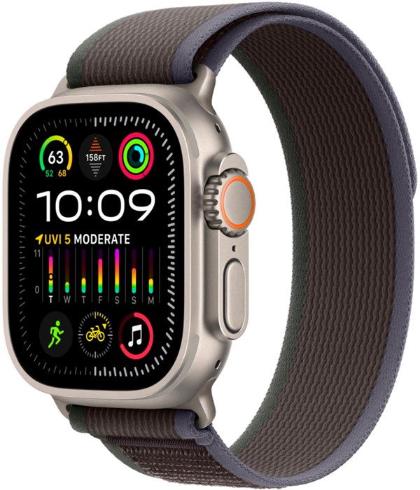 Умные часы Watch Ultra 2 49mm Titanium Case with Blue/Black Trail Loop (MRF53) MRF53 - фото 77991