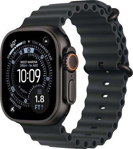 Умные часы Watch Ultra 3 49mm Black Titanium Case with Black Ocean Band MF0J4 - фото 79529