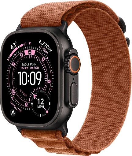 Умные часы Watch Ultra 3 49mm Black Titanium Case with Terra Cotta Alpine Loop 4665299810040 - фото 79532