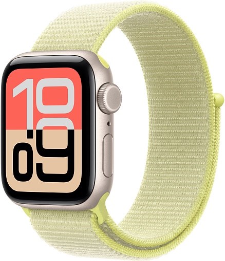 Умные часы Watch SE 3 40mm Starlight Aluminum Case with Neon Yellow  Sport Loop 4665299810076 - фото 79572