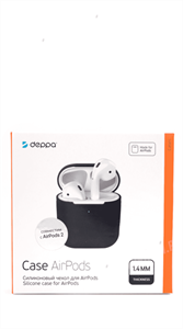 Защитный чехол для AirPods, силиконовый Deppa, черный