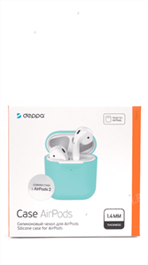 Защитный чехол для AirPods, силиконовый Deppa, мятный