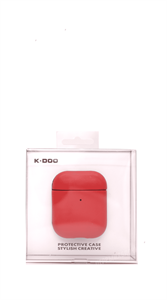 Чехол для AirPods K-DOO, кожаный, красный