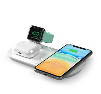 Беспроводная зарядная станция 3 в 1 iPhone+Watch+Airpods, 17,5W, Deppa, белый