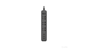 Удлинитель Xiaomi Mi Power Strip (3 розетки+3 USB, черный) [XMCXB01QM]