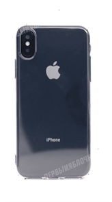 Чехол для iPhone X/Xs силиконовый, прозрачный плотный 2.0mm 4665299804756