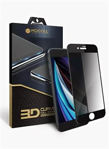 Защитное стекло Mocoll 3D для iPhone 7/8 Plus (серия "Black Diamond") ПРИВАТНОЕ, черный 0094_MCL