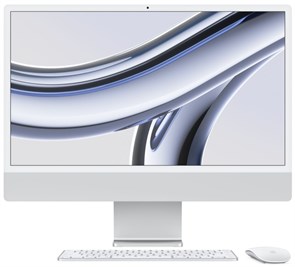 Моноблок iMac 24" Retina 4,5K, M3 (8C CPU, 10C GPU, 2023), 8 ГБ, 512 ГБ SSD, серебристый (MQRK3) MQRK3