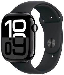 Умные часы Watch S10 46mm Jet Black Aluminum Case with Black Sport Band MWWQ3