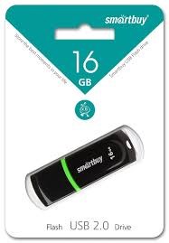 Флеш-накопитель USB 16GB SmartBuy, черный SB16GBPN-K