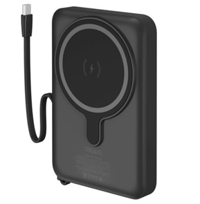 Внешний АКБ Deppa NRG MagSafe 10000 mAh, Qi, 15w, встроенный кабель 33659