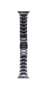 Ремешок для Watch 42/44/45/49mm, металлический, блочный браслет, черный 4665299802452