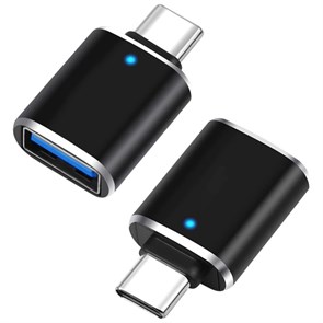 Переходник для MacBook iNeez (OTG), USB-C to USB 2.0, черный 4665299808411