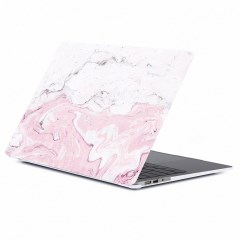 Чехол для MacBook Pro Retina 13' Gurdini (2016-2019, Touchbar), пластиковый, мрамор розовый 4665299804262
