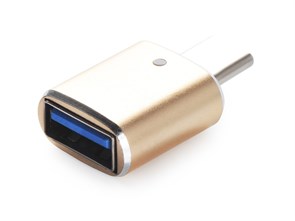 Переходник для MacBook iNeez (OTG), USB-C to USB 2.0, золотой 4665299808412