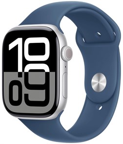 Умные часы Watch S10 42mm Silver Aluminum Case with Denim Sport Band MWWA3