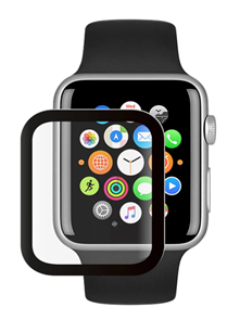 Защитное гибридное стекло Deppa Apple Watch 4/5 series 44mm, черный 62617