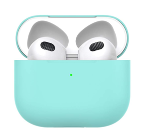 Защитный чехол для AirPods 3, силиконовый Deppa, мятный 47325