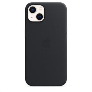 Чехол для iPhone 13 Leather Case MagSafe, черный 4665299807276