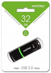 Флеш-накопитель USB 32GB SmartBuy, черный SB32GBPN-K