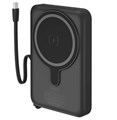 Внешний АКБ Deppa NRG MagSafe 10000 mAh, Qi, 15w, встроенный кабель 33659 - фото 77840
